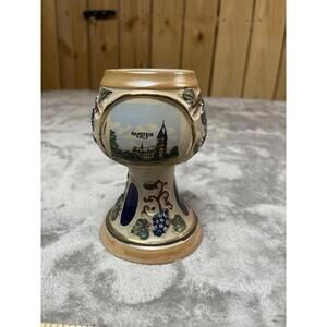 Vintage Ceramic Pedestal Footed Beer Cup Mug Wine Goblet Gerzit Gerz !!